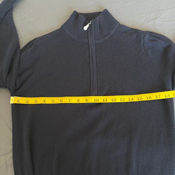 Kilte The Taylor Quarter Zip Cashmere Cotton Blend Sweater Size 2 Medium - Picture 8 of 13